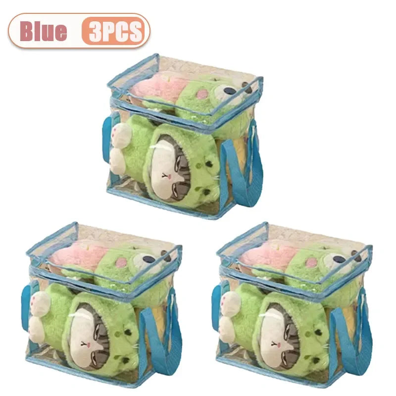1/3/5PCS Clear PVC Storage Box Waterproof Dustproof Display Case for Plush Toys Doll Collection Home Storage Container Decor