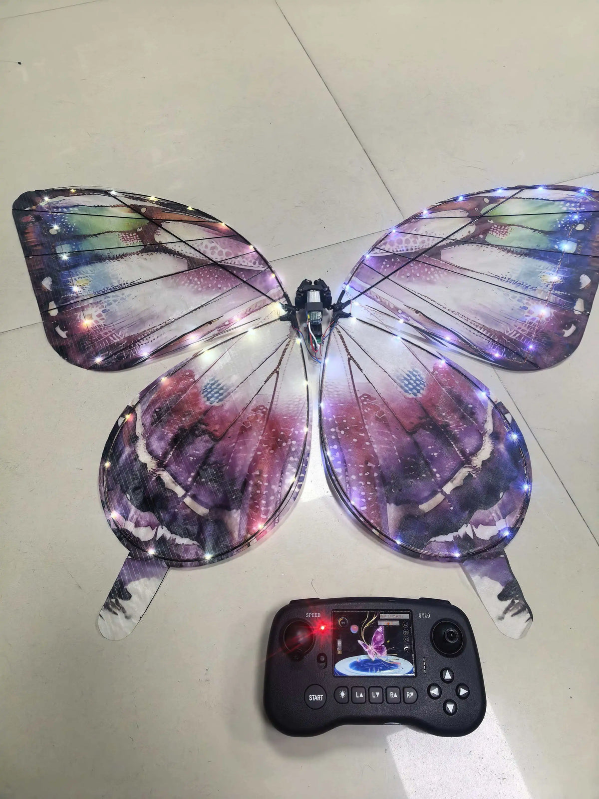 Remote Control Bionic Flapping Wing Butterfly Drone LED Light Ornithopter 2.4G RC Flying Butterfly Aircraft 7.4V Kids Gift