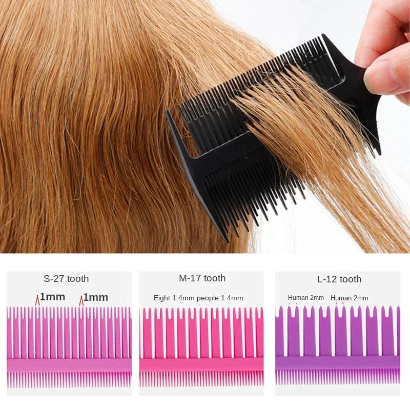 3pcs Hairbrush Hair Styling Combs Tailed Comb Set Coloring Dyeing Comb Salon Tool Sectioning Highlighting Weaving Cutting Comb