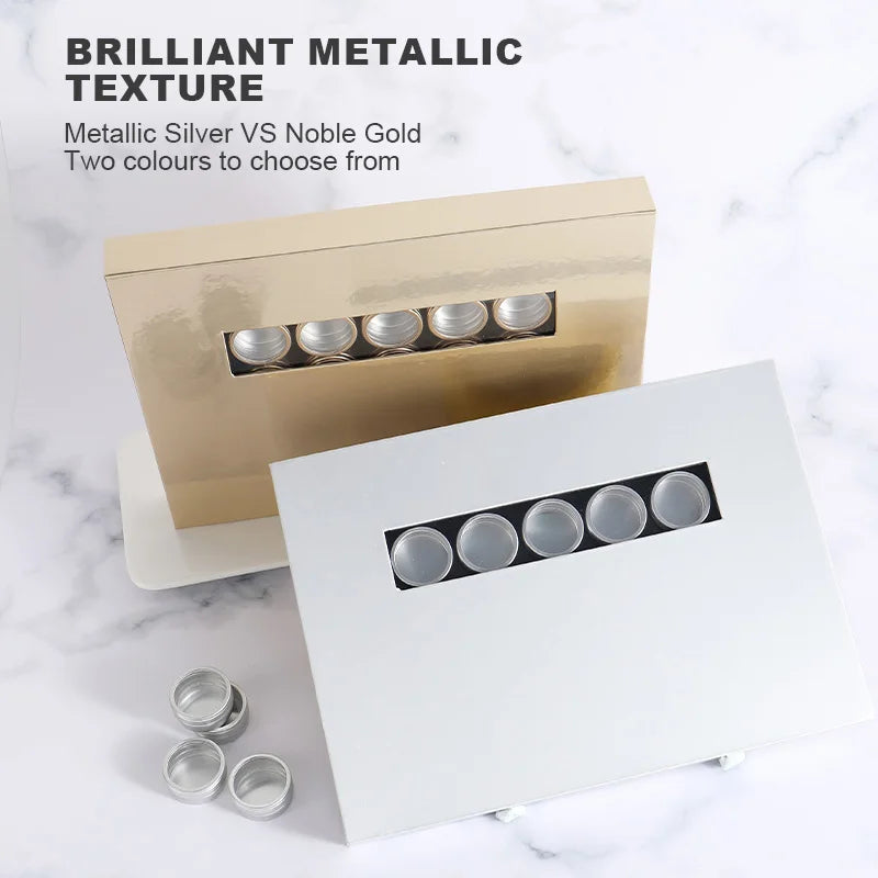Multifunctional Silver Aluminum Empty Cans Cosmetic Container Lip Balm Nail Art Makeup Cream Jar Storage Box Nail Supplies