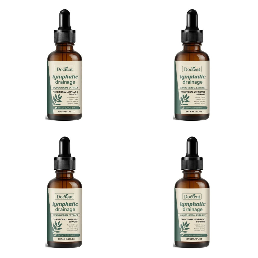 Lymphatic Drainage Drops 60ml Supplement Help Bloat Relief & Immune System Health with Cleavers,Red Clover and Stillingia Root