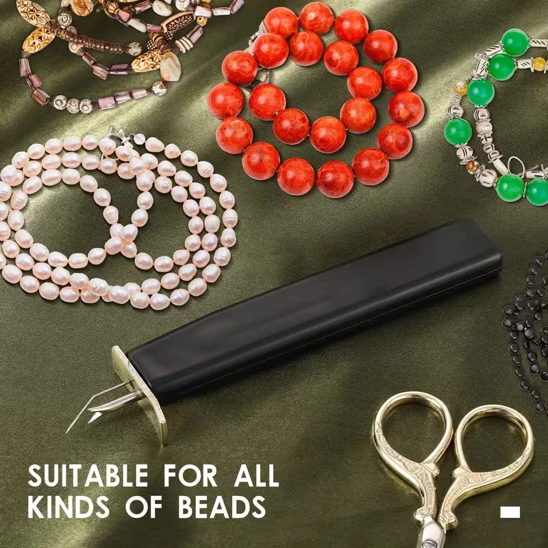 1 Bead Knotting Tool, Suitable for DIY Jewelry Making, Ensures Pearl Knotting, Suitable for Jewelry Designers and DIY Craftsmen, High-Quality Feel - Black