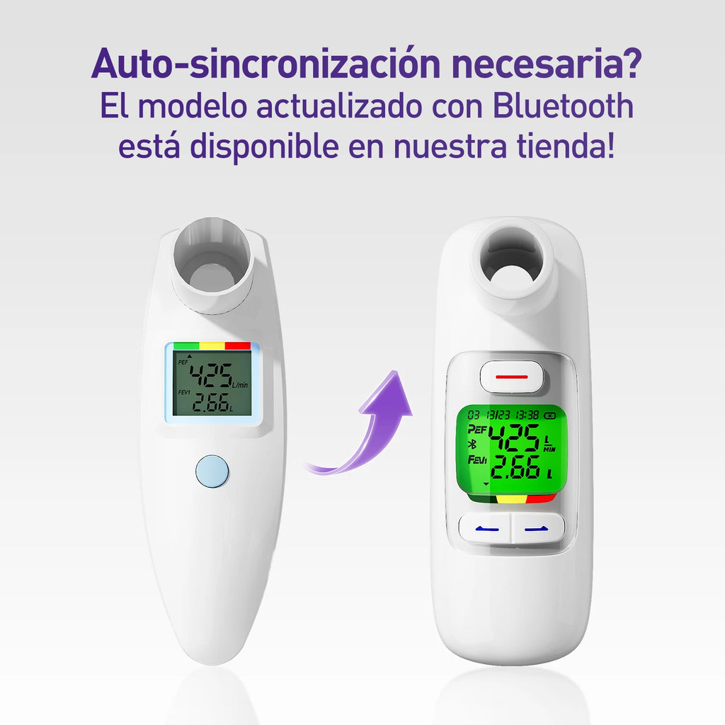 Nascool Digital Peak Flow Meter for Asthma COPD, Spirometer for PEF & FEV1 Test