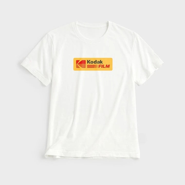 Kodak Polychrome Rainbow Back Print Unisex Cotton T Shirt Vintage Retro Short Sleeve Tee Y2K Casual Streetwear Film Graphic Top