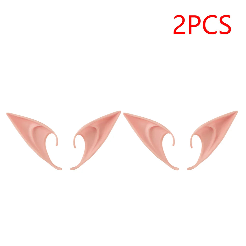 1-20pair Mysterious Angel Elf Ears Artificial Latex Ears for Halloween Decor Fairy Cosplay Costume Masquerade Accessories