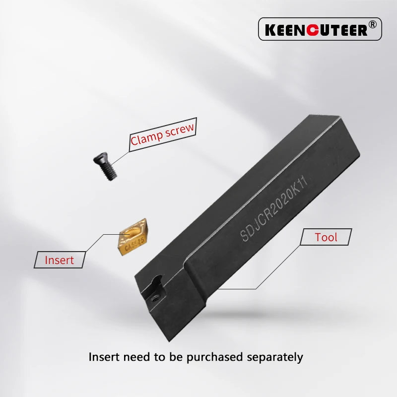 SDJCR SDJCL 93 Degrees External Turning Tool 1212 1616 2020 2525 CNC Holder Lathe Cutter Shank DCMT DCGT Inserts