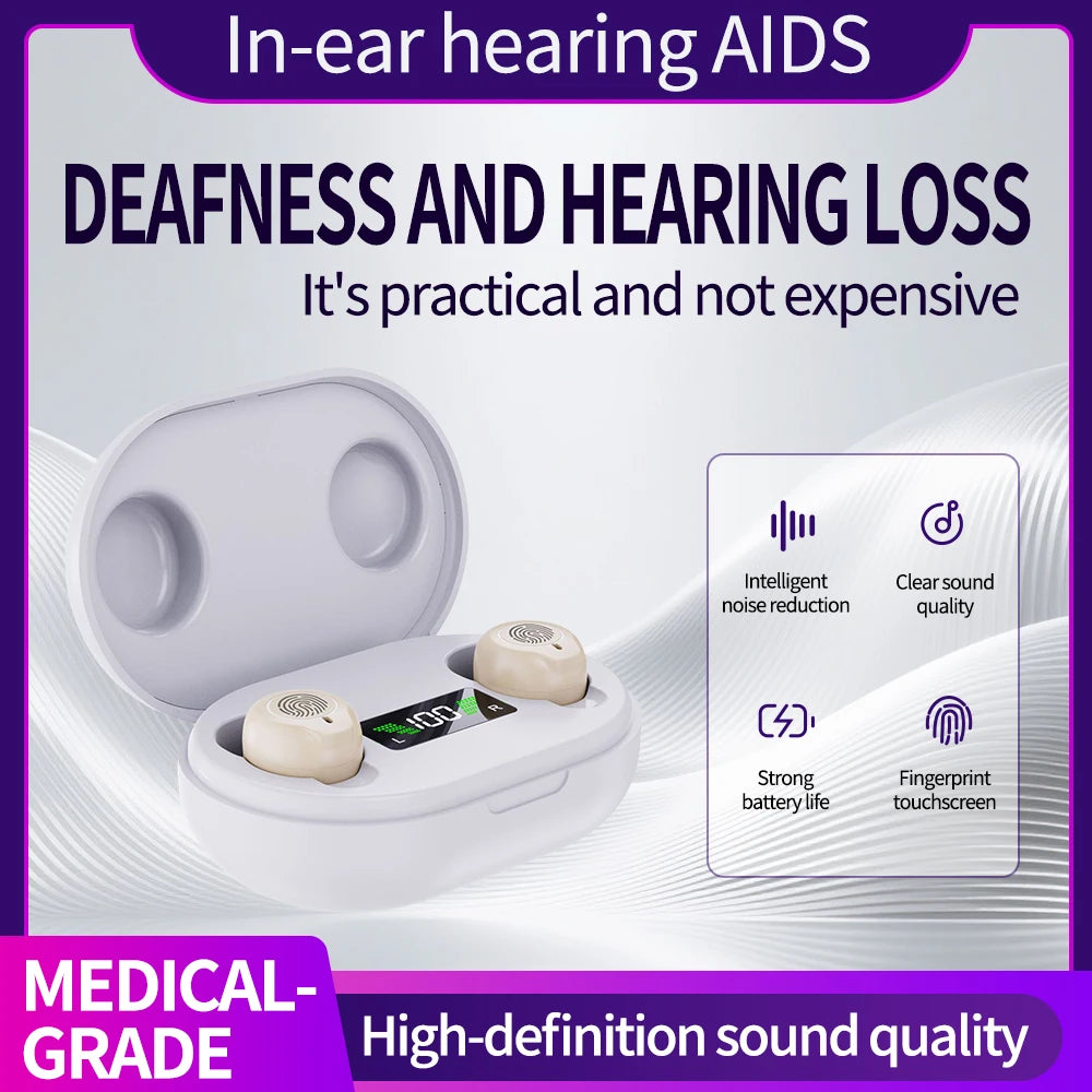 2025 Best Rechargeable Hearing Aids Digital Invisible Rechargeable Sound Amplifier With Listening Smoothly For Deafness Elderly