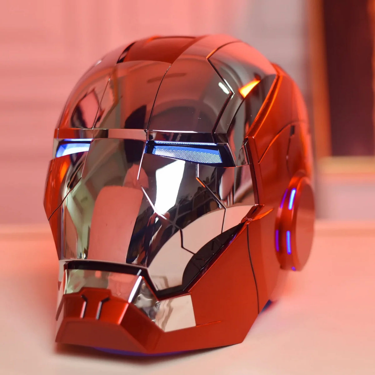 MK5 Iron Man Helmet 1:1 Scale Wearable Electric Auto Open Close Voice Control LED Light Cosplay Mask US Fast Shipping