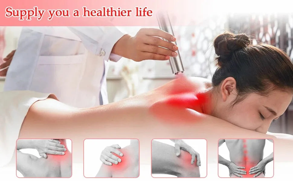 Deep Penetration LED Lamp for Joint Pain Relief, Muscle Recovery Equipment, Portable Handheld Massager Tool