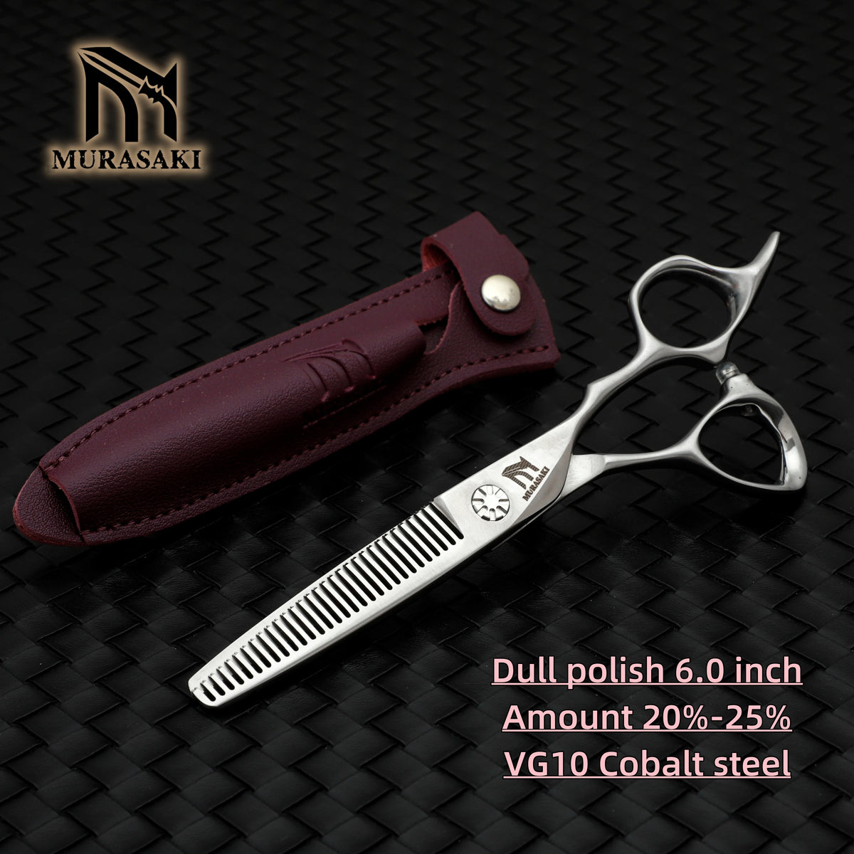 Professional VG10 Steel Barber Scissors, 5.75 Inch Willow Leaf Single-Sided Sharp Blade, Specialized for Regulating Hair Volume