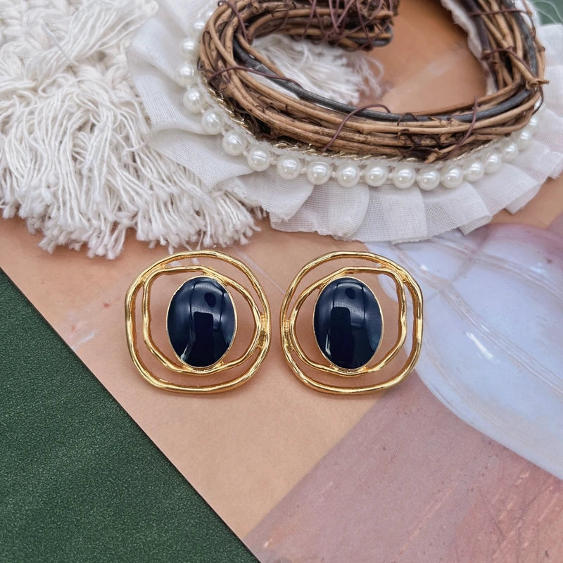 Filigree Irregular Stud Earrings Enamel More Colors Party Accessories For Women's Gifts