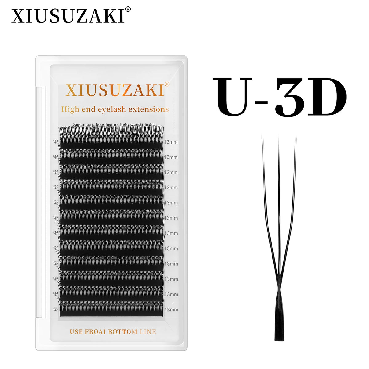 XIUSUZAKI  U-Shaped YY 3D 4D 5D Eyelash Extensions New Style U 2D YY Lashes Extension Mink Premade Volume Fans False Eyelashes
