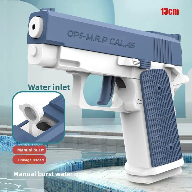 @Space Electric Water Gun Energy Ring Burst Transformation LED Lights Large Capacity Full Auto Continuous Fire Squirt Gun Toy