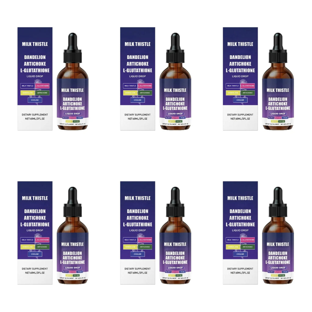 Milk Thistle+Choline Liquid Drops with L-Glutathione and Ginger for Liver Metabolic Function and Bile Flow 60 ML