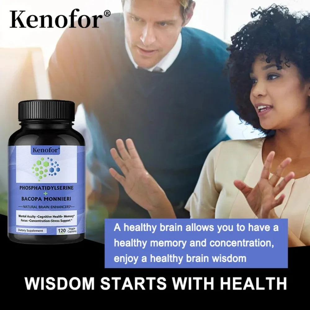 Phosphatidylserine Supplement Capsules, Improves Brain Function, Enhances Focus and Memory
