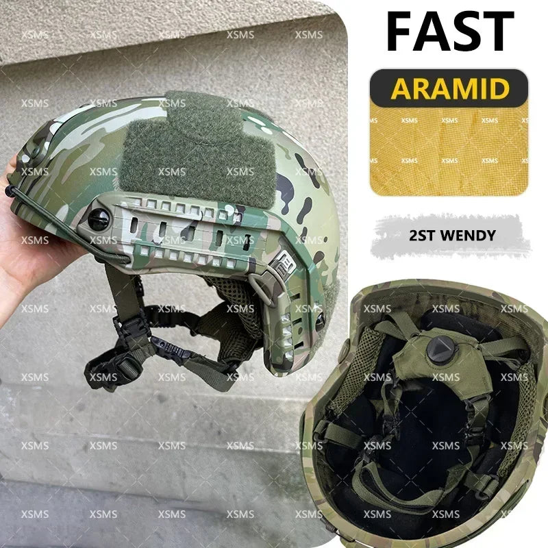Protective Helmet  -FAST - Aramid  - Whith Wendy