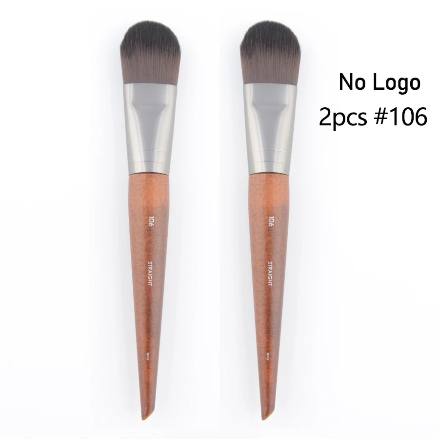 1 piece #108 Foundation Makeup brush Flat Liquid BB cream Natural wood straight Professional Face Mask Make up brushes Synthetic