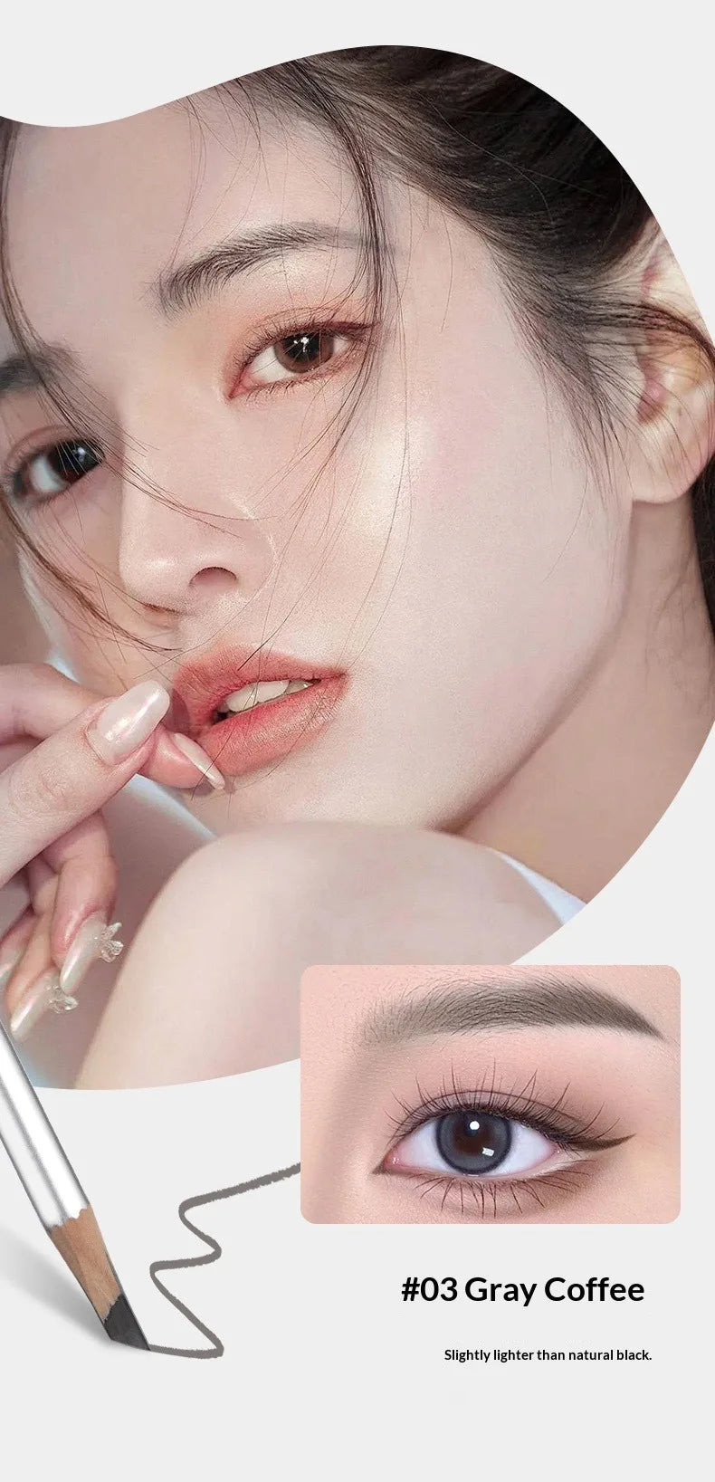 Ultra-Fine Micro Brow Pencil Waterproof Sweat-Resistant 3D Natural Shaping Hard Core Defined Hair-Like Strokes Eyebrow Makeup