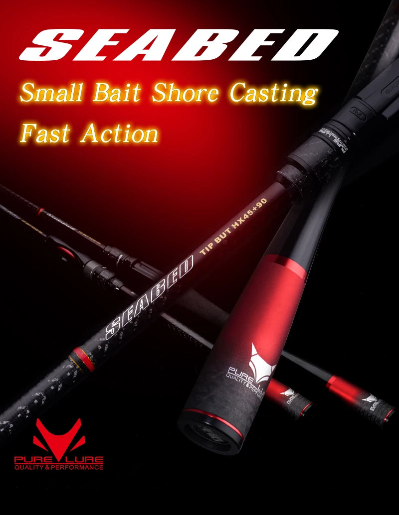 PURELURE SEABED Lightweight Long-Range Micro Bait All-Fuji Small Root Rod Spinning Casting Rod Bottom Probe Set Perch