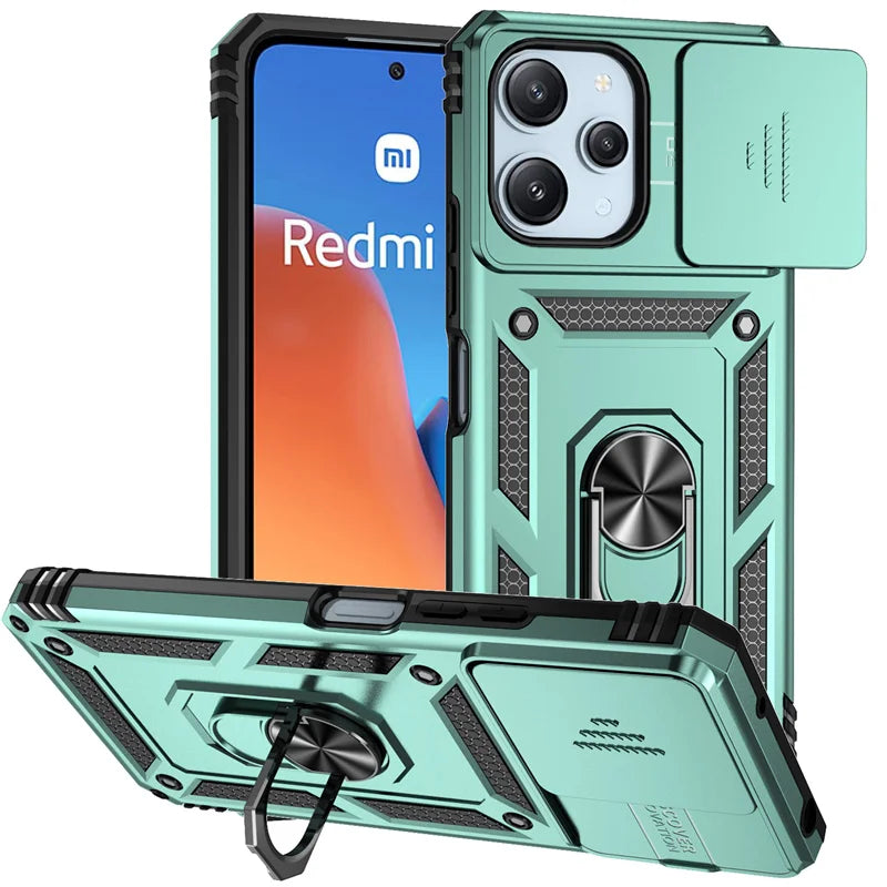 Slide Lens Protect Funda For Redmi 12 12C 10 10C 13C Note 12 Pro Shockproof Armor Case For Xiaomi Mi 13T 12T 11T Pro Back Cover