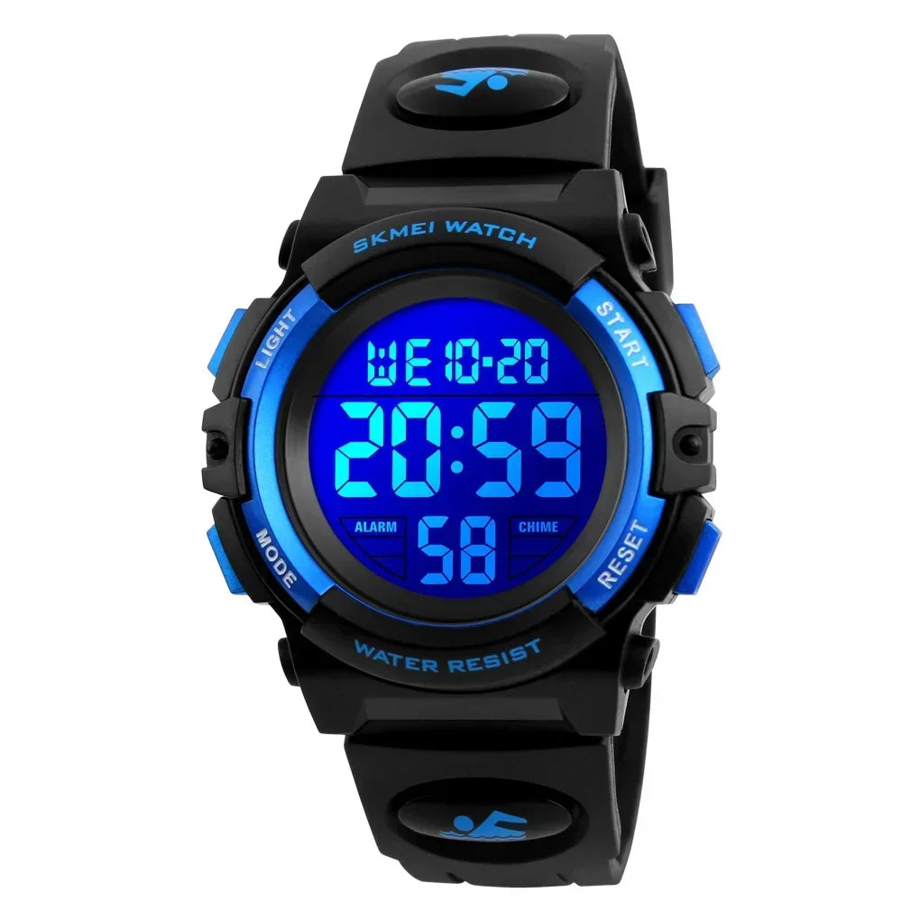 Skmei 1266 Timing Digital Children's Watch Boys and Girls' Alarm Clock 5Bar Waterproof Children's LED Watches 1258 1689 1999