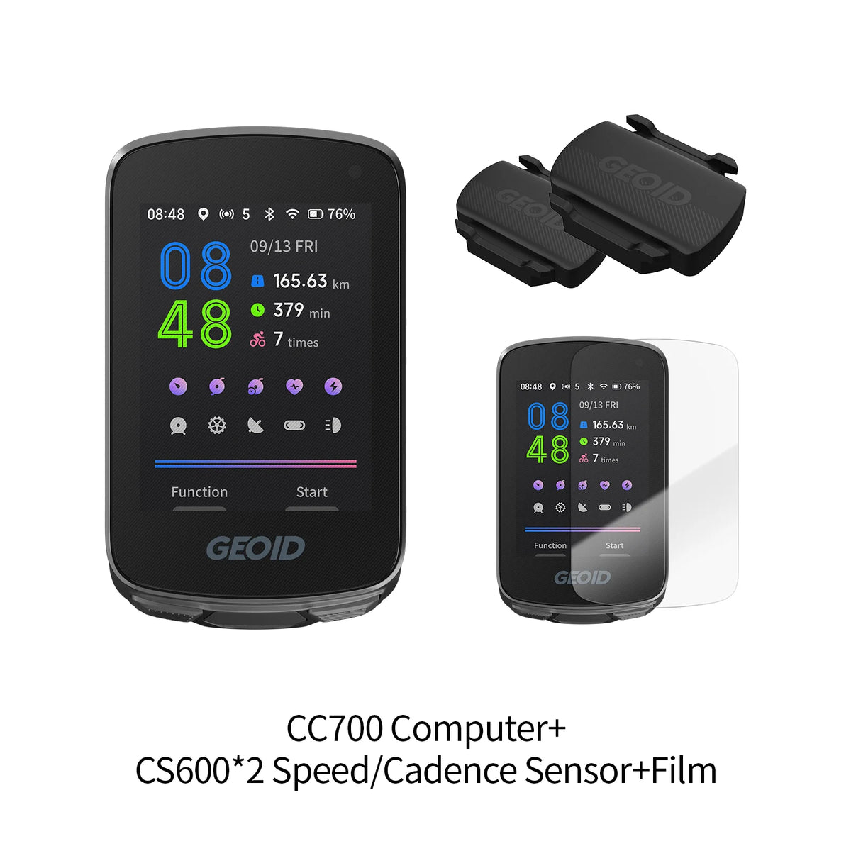 GEOID CC700/PRO Bike Computer Wireless Color Screen Bicycle Speedometer ANT+ WIFI Cycling Speedometer IPX7 Waterproof Odometer