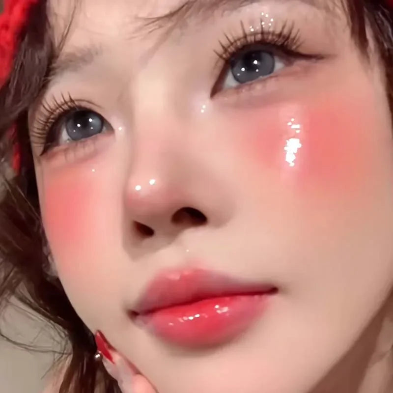 Cappuvini Juice Blush Ball Water Light Blusher Brightening Face Easy Color Multi-Use Blush Makeup Suitable for Lips and Cheeks