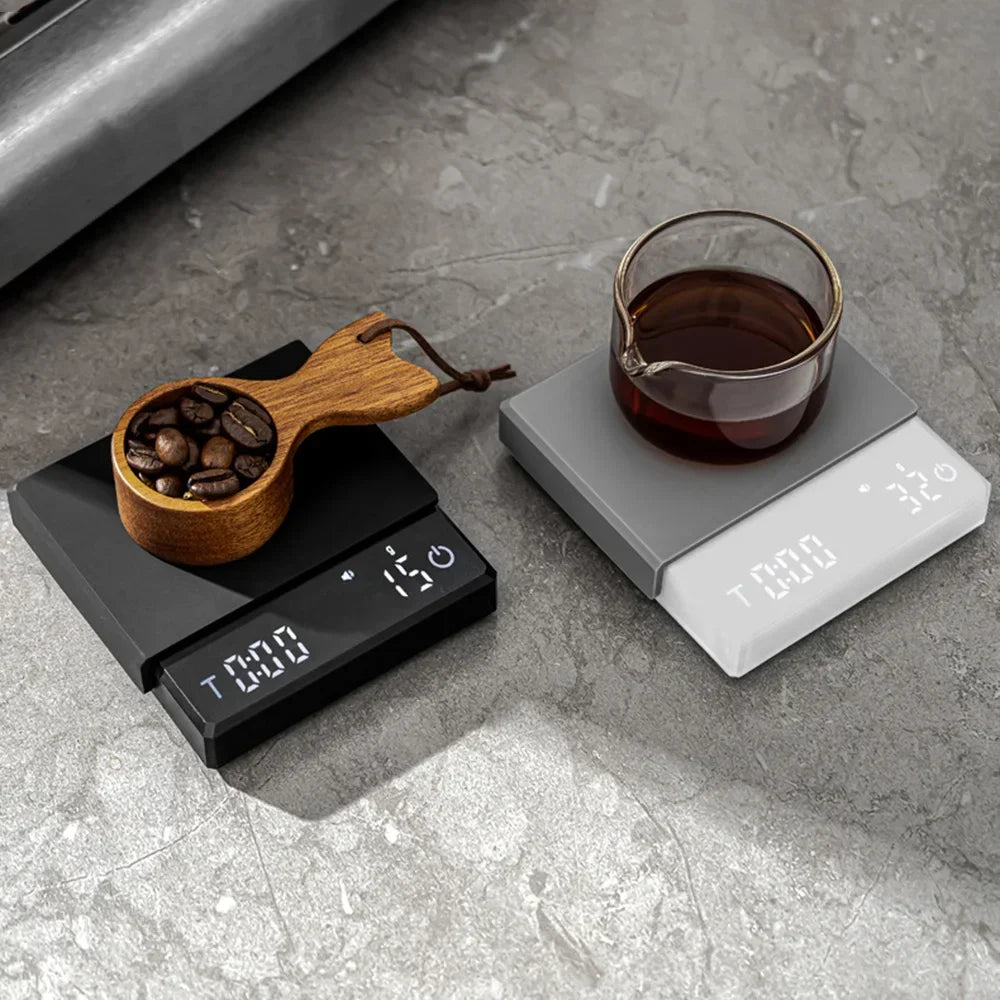 Youpin Kitchen Coffee Scale with Timer Rechargeable Digital Scale 0.1g High Precision 3 Modes Drip Espresso Scale Barista