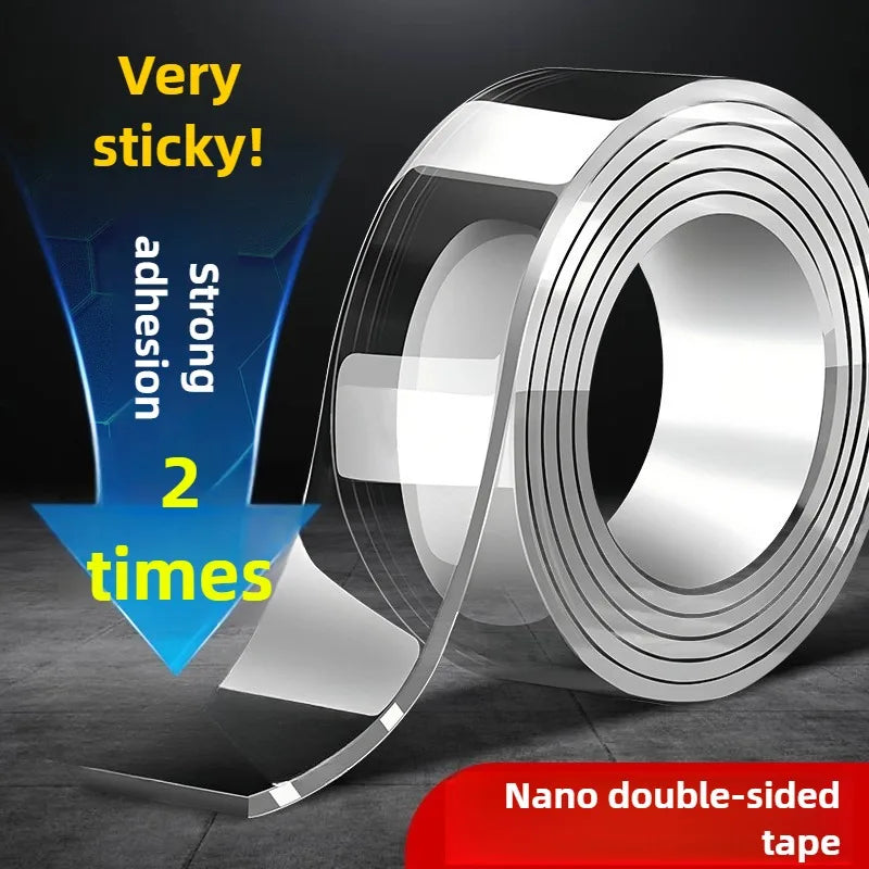 Thickened Nano Tape with Strong Adhesion, Washable, Residue-free Magic Tape, Acrylic Transparent Nano Double-sided Tape