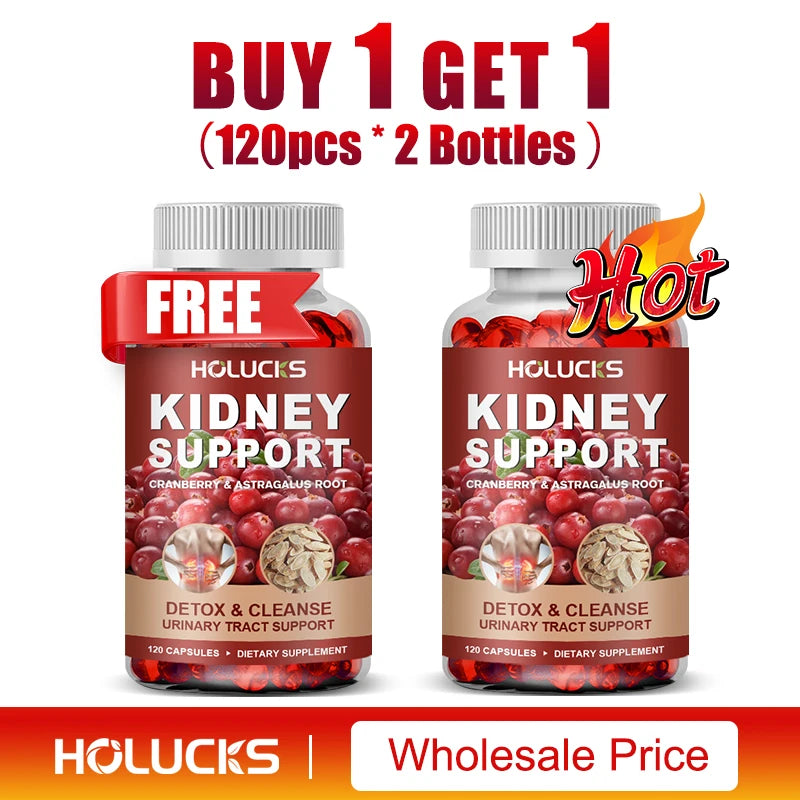 Kidney Cleanse & Detox Supplement, with Cranberry, Astragalus Root, for Kidney Restore, Support Bladder & Urinary Tract Health