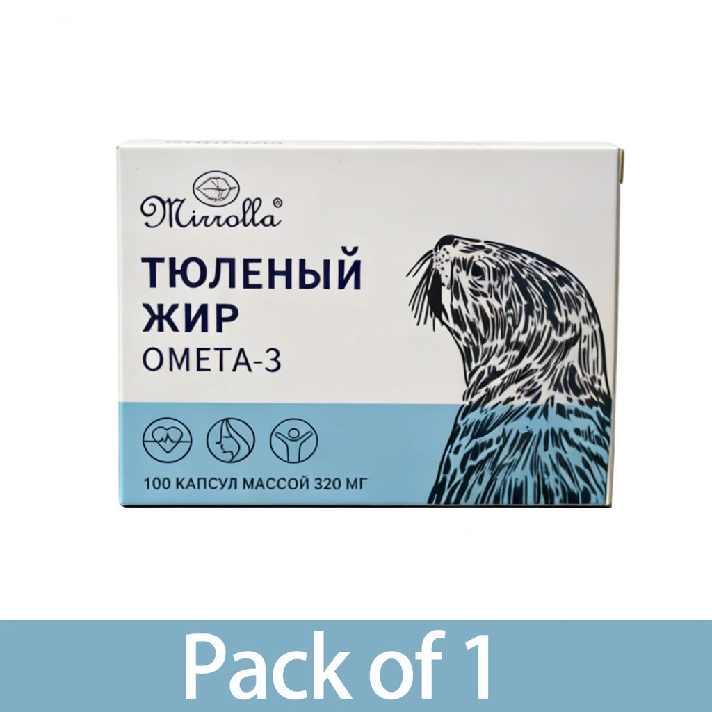 Professional Omega-3 Harp Seal Oil Supplement - High Potency - 100 Softgels