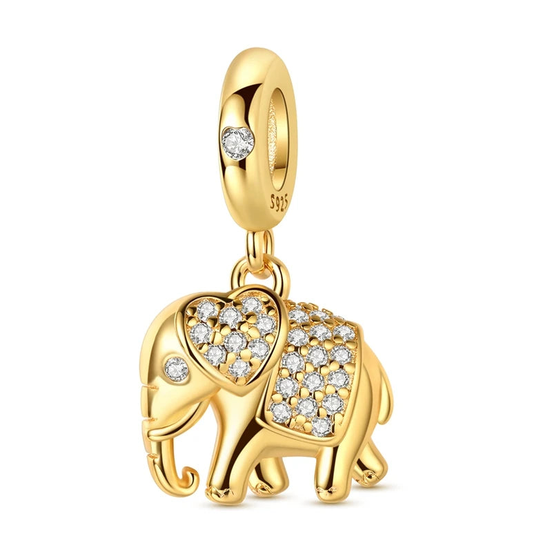 Beautiful 925 Sterling Silver Puppy Cat Swallow Raccoon Giraffe Animal Pendant Fit DIY Bracelet Necklace Package Jewelry Gifts
