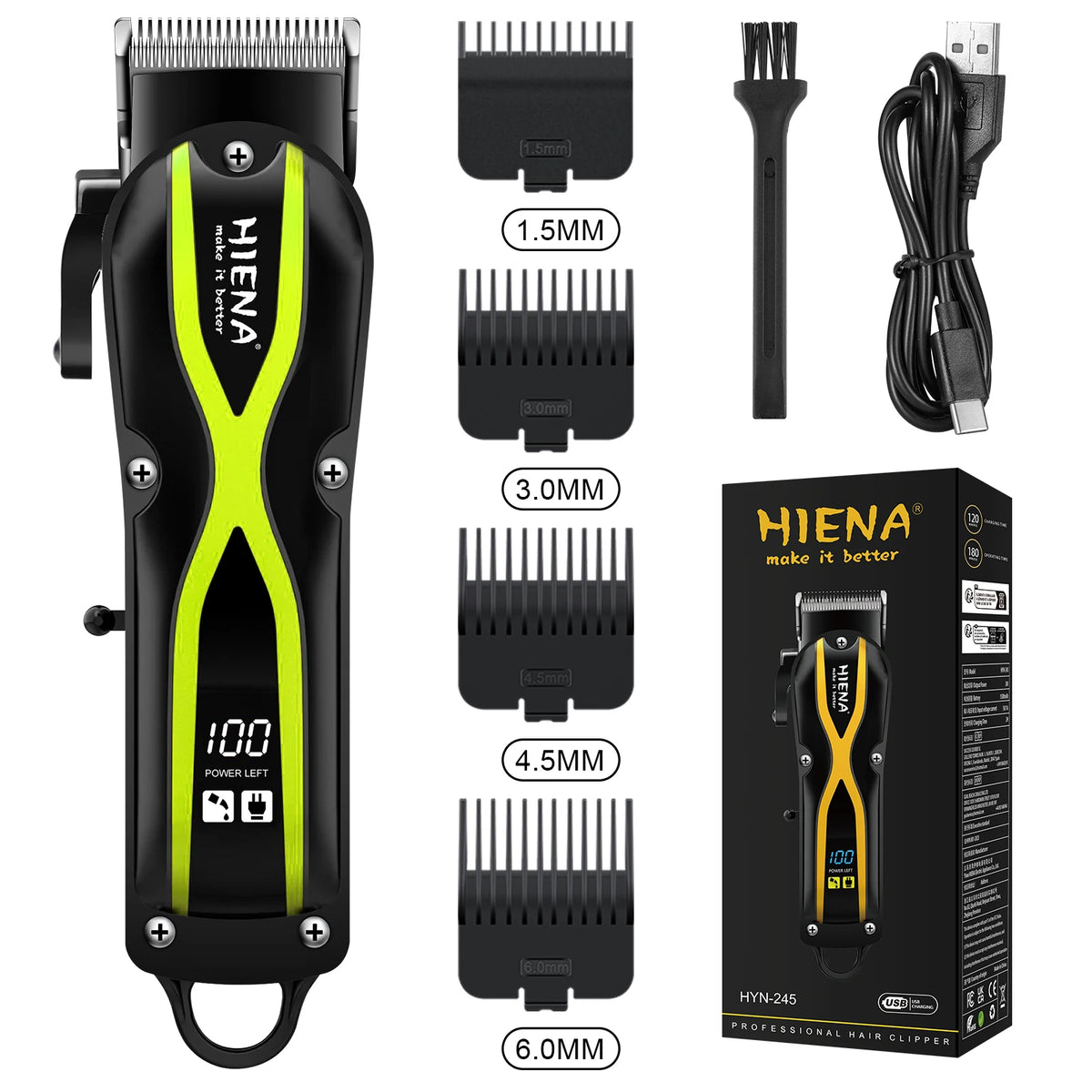 Newest Electric Hair Clipper Rechargeable Men's Electric Shaver Hair Trimmer Professional Barber Cordless Hair Cutting Machine