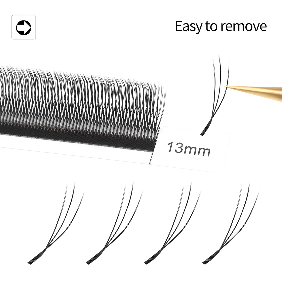 XIUSUZAKI  U-Shaped YY 3D 4D 5D Eyelash Extensions New Style U 2D YY Lashes Extension Mink Premade Volume Fans False Eyelashes