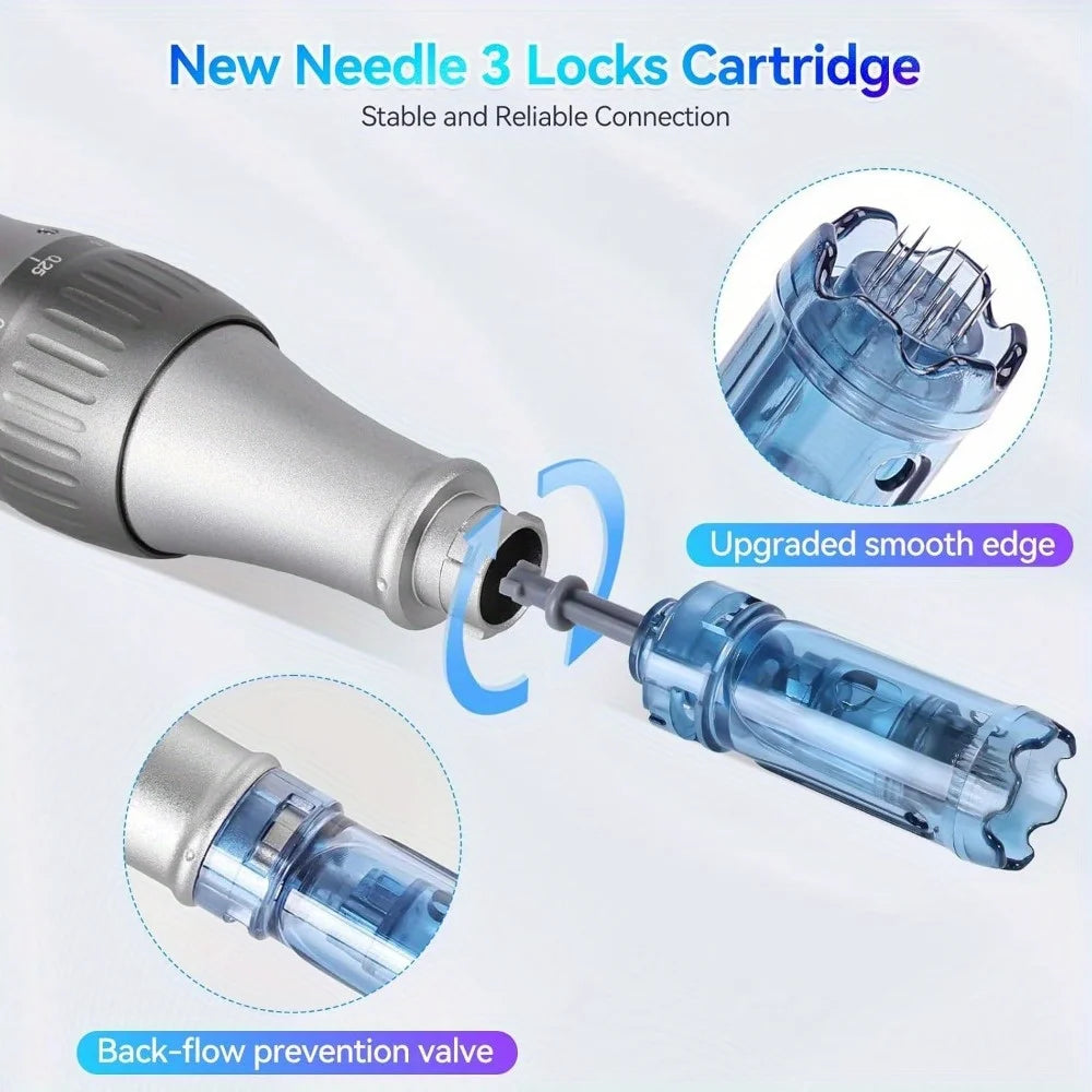 10Pcs Needle Cartridges 12/18/24/36/42 Pins Nano Micro Needle 0.25mm Mesotherapy Cartridge For Dr Pen M8S/A9/A8S/A11