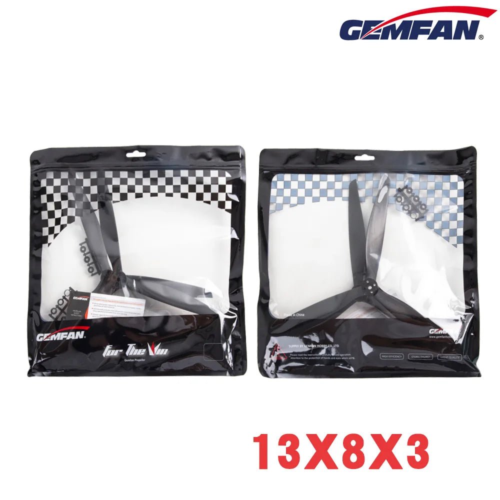 2 pairs Gemfan 1308 1310 13X8X3 13X10X3 3-Blades Durable Glass Fiber Nylon Propeller 13 Inch RC Long Range Drone FPV Drone