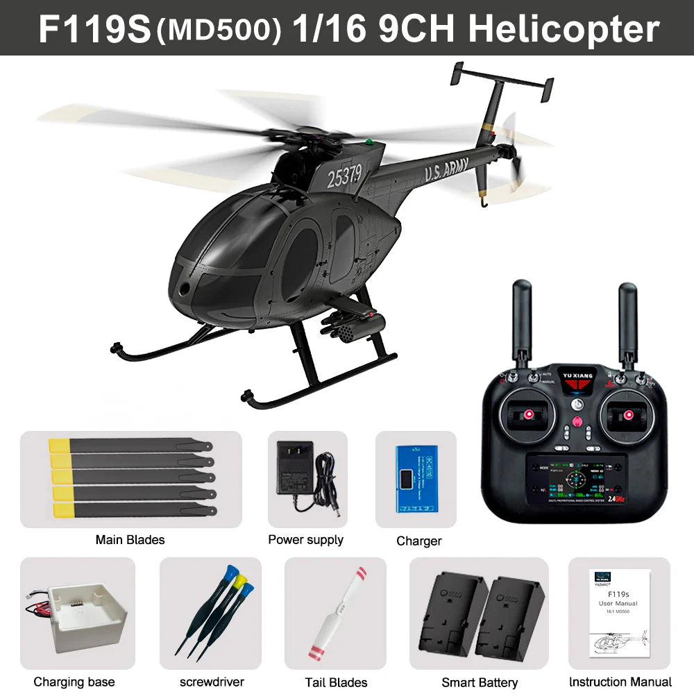 YUXIANG 1/16 F119S(MD500) 9CH GPS RC Helicopter