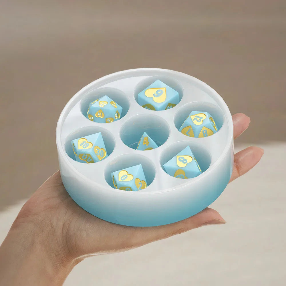 Dice Box Resin Molds Hexagon DND Dice Holder Epoxy Resin Molds with Lid for resin Case Making DIY Dices Making Gift Dice Lovers