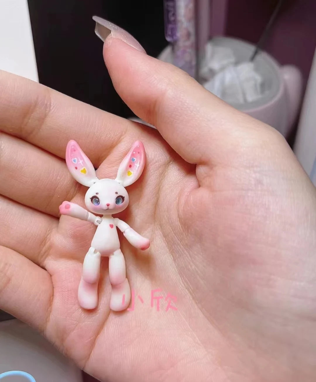 Bjd mini rabbit doll Kawaii rabbit DIY toy free shipping