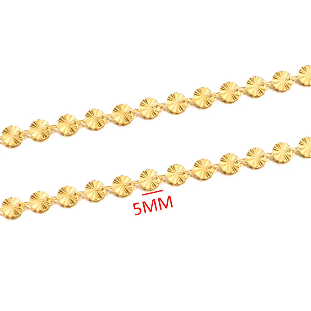 1 Meter Stainles Steel Gold Handmade Star Shells Chains for Women Necklace Bracelet Anklet Making Supplies Bulk Items Wholesale
