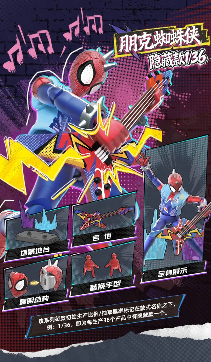 In Stock BLOKEES Marvel Comics Star Edition GV01 GV06 Spider-Man Scarlet Spider Shocker Splicing Toy Model Collection Gift