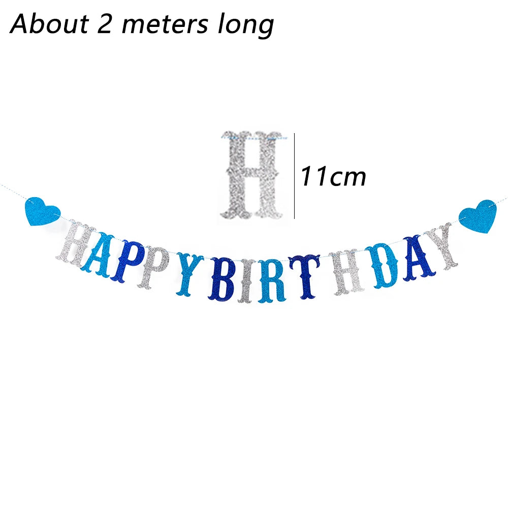12 Inch Latex Balloon Birthday Party Decoration Kid Boy Blue White Cloud Balloon Birthday Airplane Banner Party Balloon 10pcs