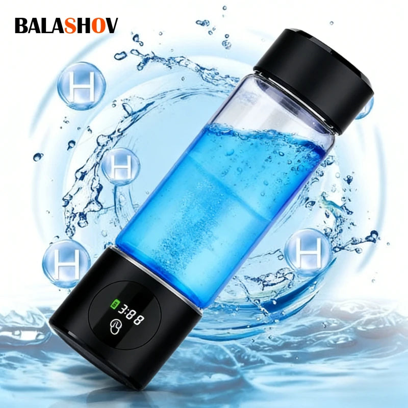 Portable High Performance Hydrogen Water Generator Bottle SPE PEM Chamber Electrolytic Ionizer Rechargeable Hydrogen Water Cup