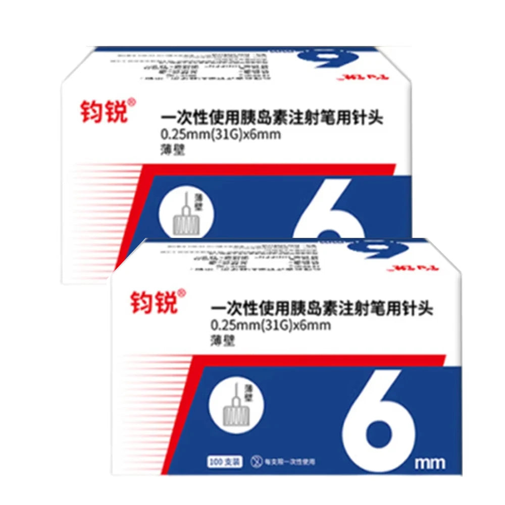 100PCS Pen Needles for Insulin Injection - 4/5/6/8mm, Universal Fit for Insulin Pens, Blood Glucose Management Accessories