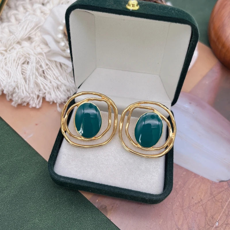 Filigree Irregular Stud Earrings Enamel More Colors Party Accessories For Women's Gifts