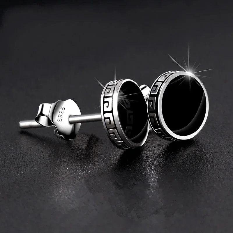 Lihong Personalized 925 Silver Earrings Men'S Single Earrings Street Punk Hip-Hop Jewelry