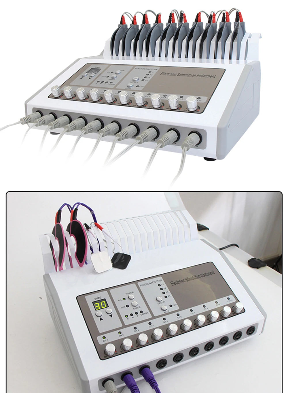 EMS Electric Muscle Stimulator Machine Russian Waves Microcurrent Body Massager Weight Loss Electro Myostimulation Slimming Tool