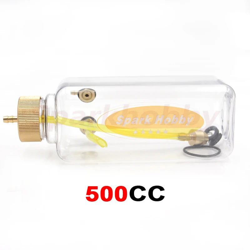 1 SET RC Plastic Fuel Oil Tank 260/360/500/700/1000/1500 CC/ml CNC Aluminum alloy Cover for RC  Nitro and Gas airplane model