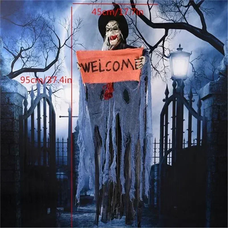1PC Halloween Decoration Hanging Pumpkin Head Scream Sound Party Prop Haunted House Parties Home Decor Funny Electric Toys
