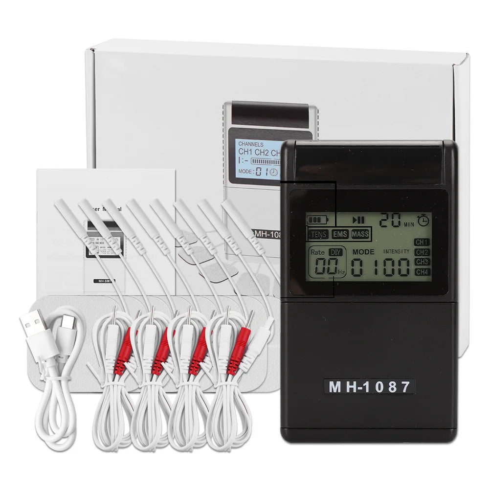 EMS TENS Unit Machine EMS Electric Muscle Therapy Stimulator Physiotherapy Pulse Electric Massage Device Back Body Neck Massager